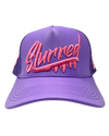 Purple Slurred Leather Hat